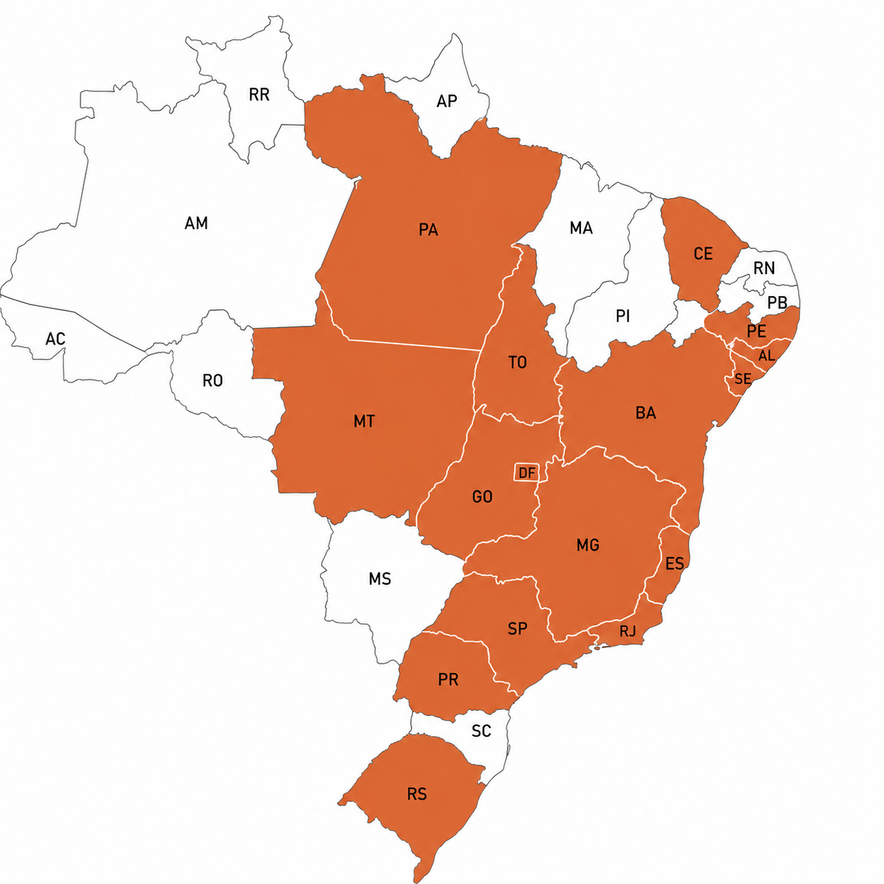 Estados brasileiros onde a Concimed atua